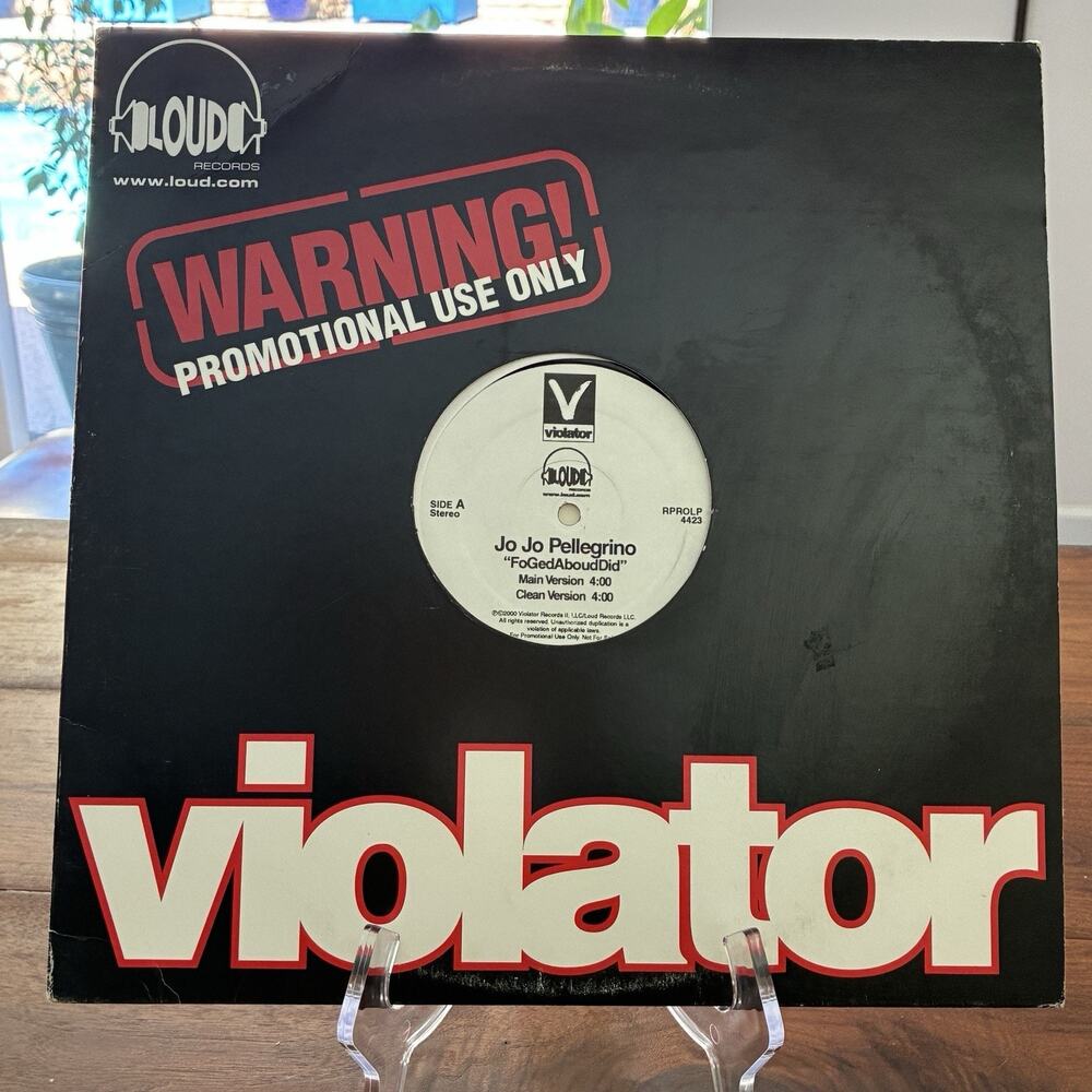 Jo Jo Pellegrino FoGedAboudDid Vinyl LP 2000 Violator RPRPLP 4423 Promo